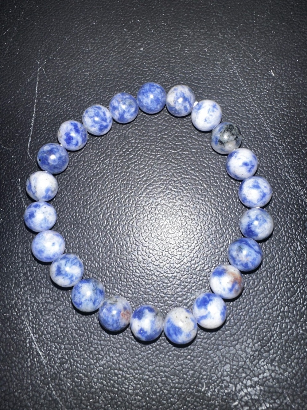 Blue Sodalite Beaded Stretch Bracelet - Women Jewelry